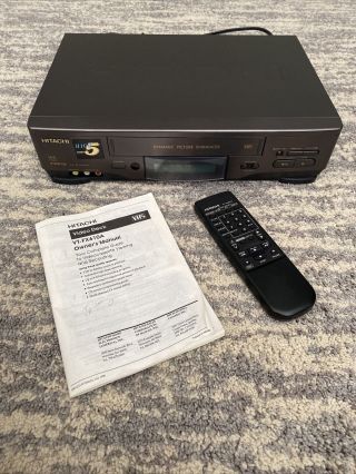 Hitachi Vt - Fx610a Video Cassette Player Recorder Vcr With Remote