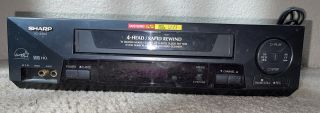 Sharp Vc - A593u 4 Head Hi - Fi Vcr Vhs Player Video Cassette Recorder