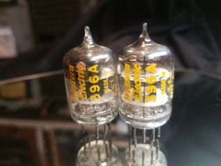 2 Vintage Western Electric 396a Vacuum Tubes With Matching Date Codes 6413