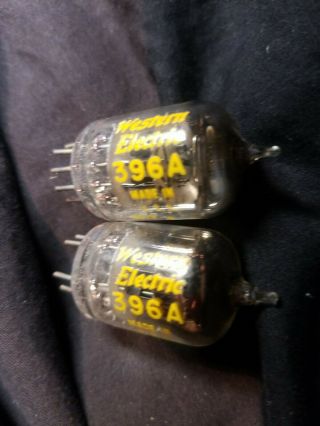 2 Vintage Western Electric 396A Vacuum Tubes with matching date codes 6413 3