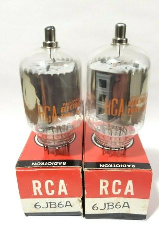 2 Matching Nos Rca 6jb6a 6jb6 Vacuum Tubes Strong On Calibrated Tv - 7