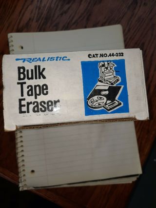 Ex Cond.  Vintage Realistic Bulk Tape Eraser 44 - 233a Magnetic Radio Shack