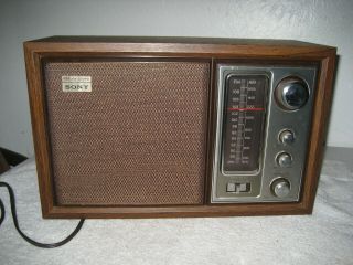 Vintage Sony Model Icf - 9650w High Fidelity Fm/am Table Radio - Well