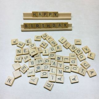 10 Scrabble Wood Tile Racks Holders - Crafting/Ornaments/Place Settings 2
