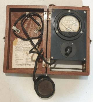 Vintage Photrix Universal Photo Meter Model B Antique Wood Box Usa