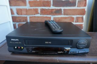 Philips Vct - 565 Vcr 4 Head Hifi Vhs Player And Recorder With Remote