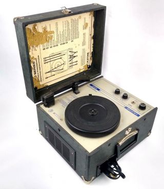Vintage Califone I430k Portable Phonograph Turntable Disk Player -