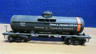 O Scale 2 Rail Brass Base Custom Janzen Oil 125 1 Dome Tank Car 7 3/4 " 597998