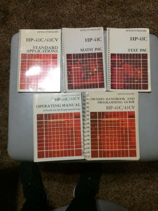 Hp - 41c / Cv Manuals: Math Pac,  Operating & Programming Guides,  Standard App