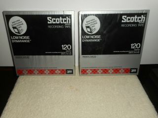 2 Nos Scotch Reel To Reel No.  213 1/4 R120 Magnetic Recording Tape Low Noise