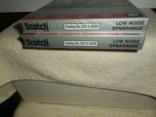 2 Nos SCOTCH Reel to Reel No.  213 1/4 R120 Magnetic Recording Tape Low Noise 2