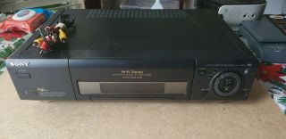Sony Slv - 975hf Vcr 4 Head Hifi Vhs Video Cassette Recorder Player