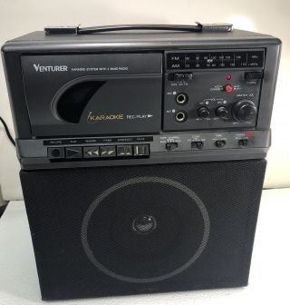 Vintage Venturer Karaoke Machine Double Cassette Karaoke System K892