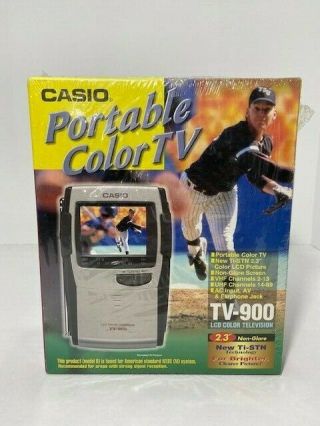 Vintage Casio Portable Lcd Color Tv - 900 2.  3 " Screen