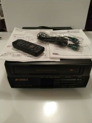 Sansui Vhs Vcr Player Vcp1500 Ac/dc Power And