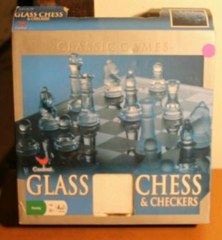 Classic Games Cardinal Glass Chess And Checkers Set