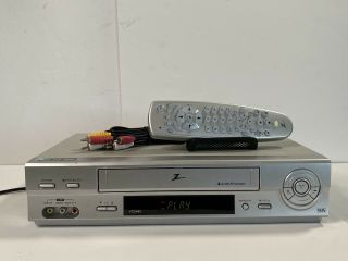 Zenith Vcs442 Hi - Fi Stereo 4 Head Video Cassette Recorder Vhs - Player /w/ Remote