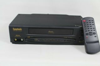 Symphonic Vhs Hq 4 Head Player Recorder With Remote On Screen Display