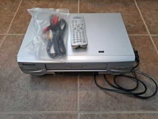 Panasonic Pv - V4523s Vcr Recorder Vhs Player & Remote 4 Head Hi - Fi,  Cable