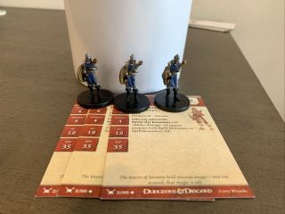 D&d Dungeons & Dragons War Drums Arcanix Guard With Card 2/60 Set Of 3