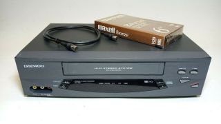 Daewoo Dv - T8dn Video Cassette Recorder Vcr 4 Head Hi - Fi Vhs Player