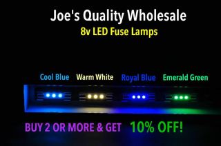 (50) 8v Led Fuse Lamp - Color Choice Marantz Dial Meter Bulb/2230 2270 2235 2252b