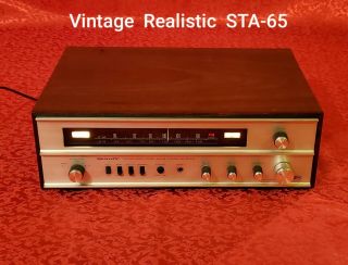 Realistic Sta - 65 Solid State Am Fm Stereo Receiver - Wood Case (turns On)
