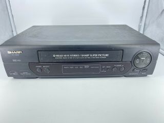Sharp Vc - H800u Vhs Vcr Video Cassette Recorder Black 4 Head Hi - Fi Stereo