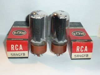 Rca 5r4gyb Rectifier Tubes,  Matched Pair,  Matched Codes,  Nos/nib