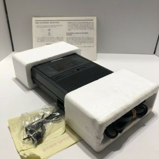 Realistic CTR - 73 Radio Shack Cassette Recorder w/ Power Cord,  Box,  & Ear Bud 2