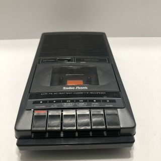 Realistic CTR - 73 Radio Shack Cassette Recorder w/ Power Cord,  Box,  & Ear Bud 3