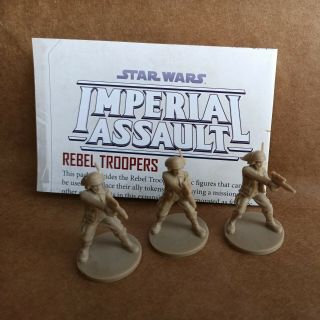 Star Wars Legion Imperial Assault Rebel Troopers (3) Unpainted