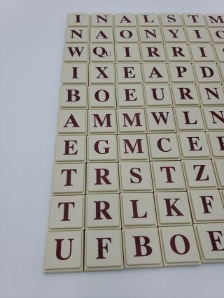 Upwords Letter Tiles 100 replacement Board Game Plastic MB,  CRAFTS 1997 2