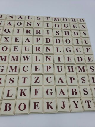 Upwords Letter Tiles 100 replacement Board Game Plastic MB,  CRAFTS 1997 3