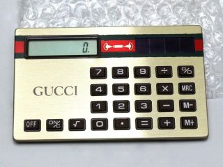 Nos Vintage Gucci Brand Solar Purse / Wallet Calculator By Aurora