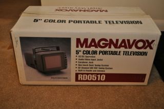 Magnavox 5 " Color Portable Tv Rd0510 Crt Av Monitor Functional