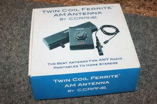 Twin Coil Ferrite Am Antenna By C.  Crane Any Portable Or Home Radio Stereo