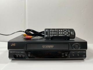 Jvc Hr - A592u 4 Head Hi - Fi Stereo Vcr Vhs Cassette Player Recorder,