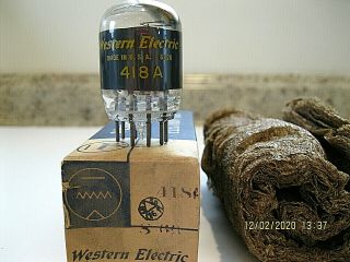 1 Nos Western Electric 418a Audio Vacuum Tube,  1960