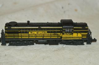 Atlas N Scale Alco Rs - 3 Locomotive Powered Rio Grande 5202 D&rgw Black Yellow