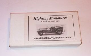 Ho 1:87 Highway Miniatures 1924 American Lafrance Fire Truck Engine Pumper Kit