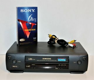 Samsung Hi Fi Vcr 4 Head Vhs Player Vr5559 And Tape Av Cables