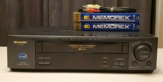 Sharp Vc - H982 4 Head Hi - Fi Stereo Vhs Vcr Player Video Cassette Recorder
