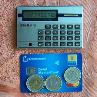 Casio Lc - 785 Credit Card Size Calculator Japan 1981 (ml 8 80 71 81 Fx 48)