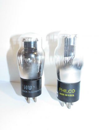 2 National Union Made 45 St Amplifier Tubes.  Tv - 7 Test Strong.