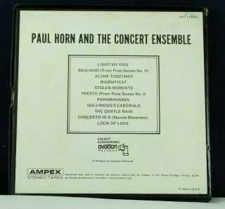 Paul Horn & the Concert Ensemble Discreet QUADRAPHONIC Reel to Reel Tape 7.  5 IPS 2