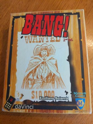 Mayfair Card Game Bang (2nd Ed) Nm