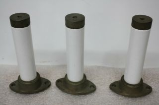 3 Vintage High Voltage Ceramic Insulator Standoffs 6 " Tall 1.  250 Round
