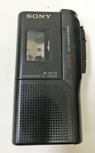 Sony Pressman Microcassette Recorder M - 527v Vor Black Handheld
