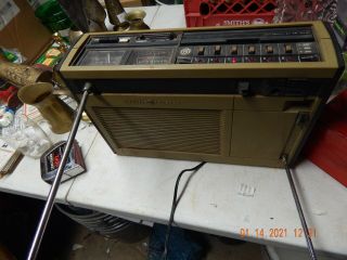 General Electric Searcher Radio 2plus2 Fm Am Vhf Scan Model 7 - 2975a Great